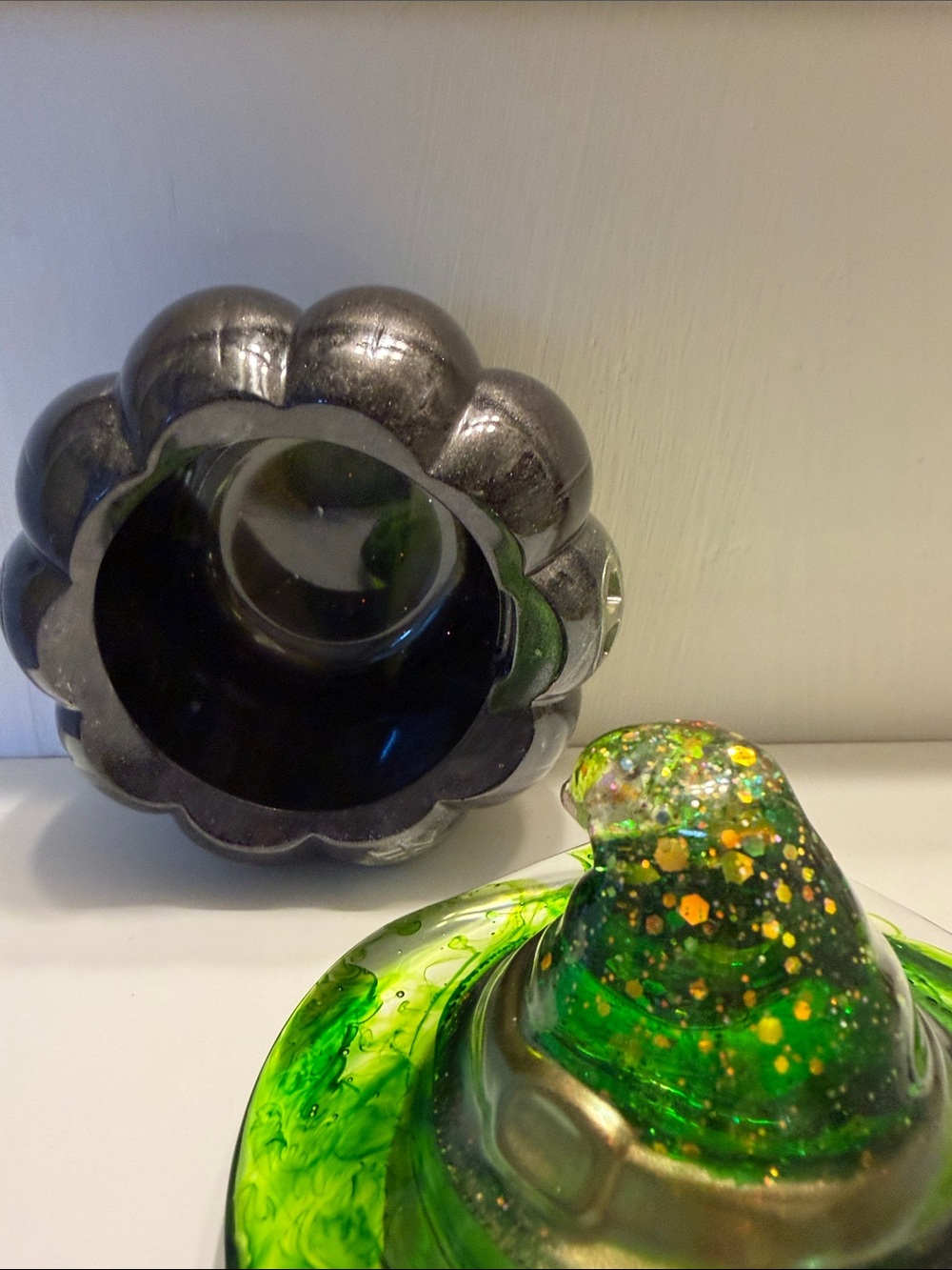Handmade Resin  Pumpkin House Decorative Jar - Picture 4 of 5
